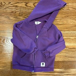 Purple H&M hooded sweatshirt size 5/6 small imperfection